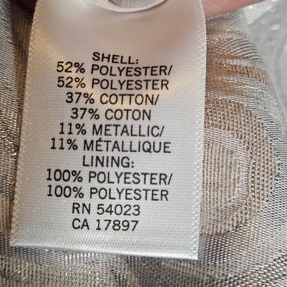 VTG Banana Republic Metallic 12 Mini Skirt Brocade Art core Holiday Glam - Picture 14 of 16